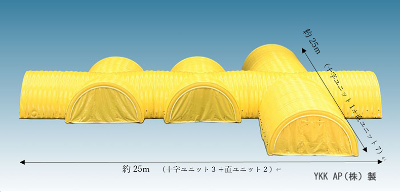 原子力災害向けエアドームテント YKK AP（株）製